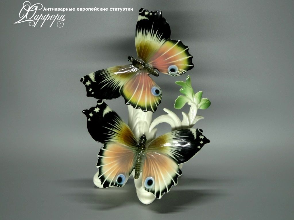 Купить фарфоровые статуэтки Rosenthal, Бабочки Павлиний глаз, Германия